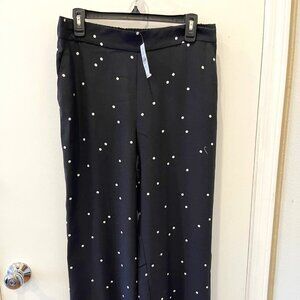 Loft Polka Dot Wide Leg Pants NWT